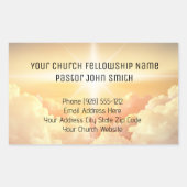 キリスト教天雲教会ビジネス 長方形シール (正面)