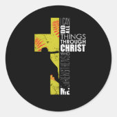 キリスト教宗教上のソフトボール選手 ラウンドシール (正面)