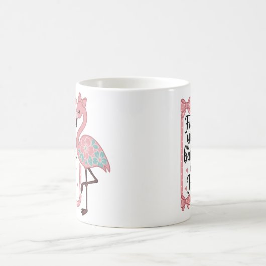 キリスト教宗教信仰聖書聖句フラミンゴ コーヒーマグカップ (中央)