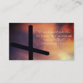 キリスト教宗教教会感動的神 名刺 (裏面)