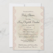 キリスト教宗教的ヴィンテージ赤ちゃんシャワー 招待状 (裏面)
