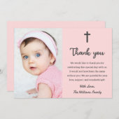 キリスト教宗教《キリスト教》洗礼式や命名式洗礼会 サンキューカード (正面/裏面)