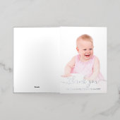 キリスト教宗教《キリスト教》洗礼式や命名式洗礼会 箔グリーティングカード (外側レイダウン)