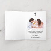 キリスト教宗教《キリスト教》洗礼式や命名式洗礼会 箔グリーティングカード (内側レイダウン)