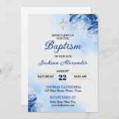 キリスト教少年のバプテスマ 招待状 (正面/裏面)