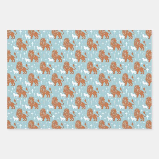 キリスト教少年の赤ちゃんシャワー宗教 ラッピングペーパーシート (正面2)