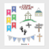 キリスト教巡礼者 シール (シート)