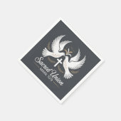 キリスト教式の聖なる結婚式 スタンダードカクテルナプキン (角)