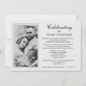 キリスト教式結婚60周年記念写真 招待状 (正面)