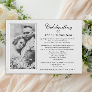 キリスト教式結婚60周年記念写真 招待状