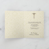 キリスト教弔慰を祈るイエス十字架 サンキューカード (内部)