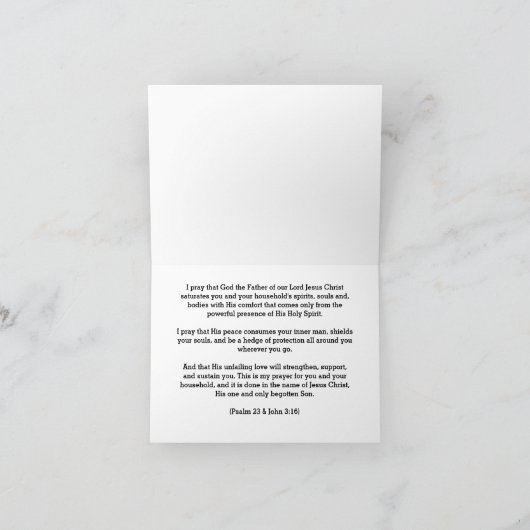 キリスト教弔慰証 カード (内部)