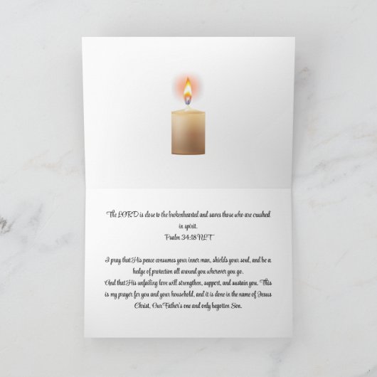 キリスト教弔慰証 カード (内部)