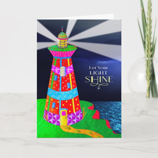 キリスト教徒が光を放つ灯台 カード (正面)