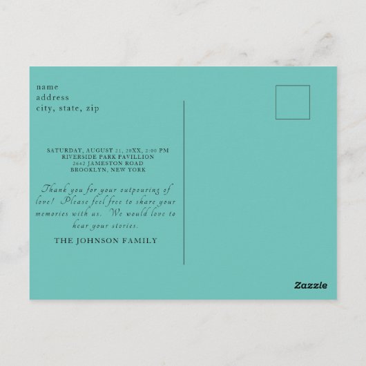 キリスト教徒が私の人生のお祝いを歌う|過去記事 ポストカード (裏面)