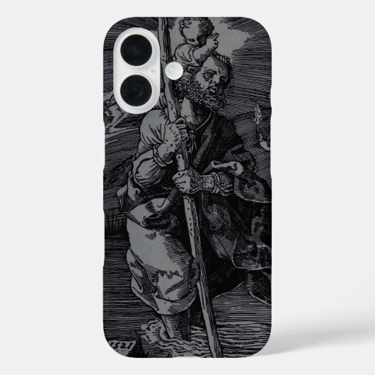 キリスト教徒に崇敬される聖クリストファー Case-Mate iPhoneケース (裏面)