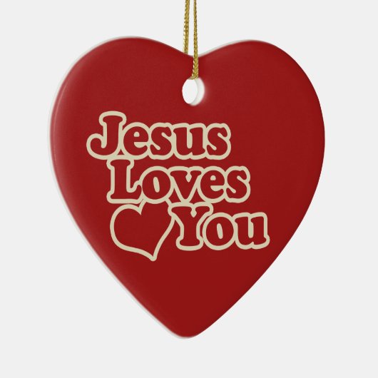 キリスト教徒のためにイエスはあなたを愛する セラミックオーナメント (右)