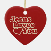 キリスト教徒のためにイエスはあなたを愛する セラミックオーナメント (裏面)