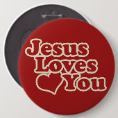 キリスト教徒のためにイエスはあなたを愛する 缶バッジ (正面&裏面)