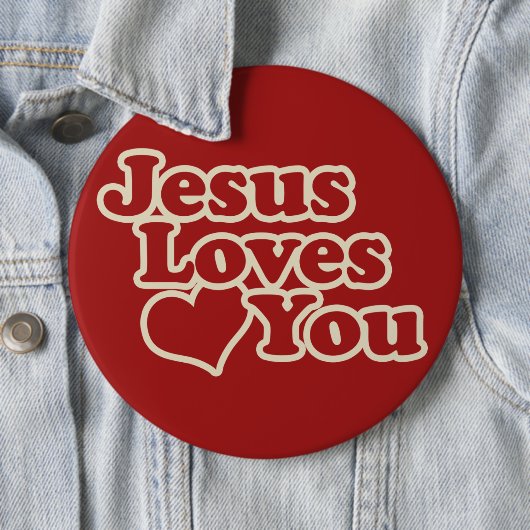 キリスト教徒のためにイエスはあなたを愛する 缶バッジ (インサイチュ)