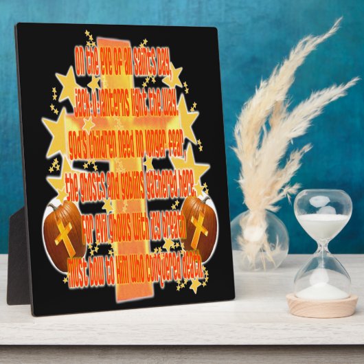 キリスト教徒のためのハロウィーン(詩) フォトプラーク (側面)