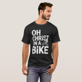 キリスト教徒のための楽しい自転車ジョークとイエスの名言 メンズ Tシャツ (正面フル)