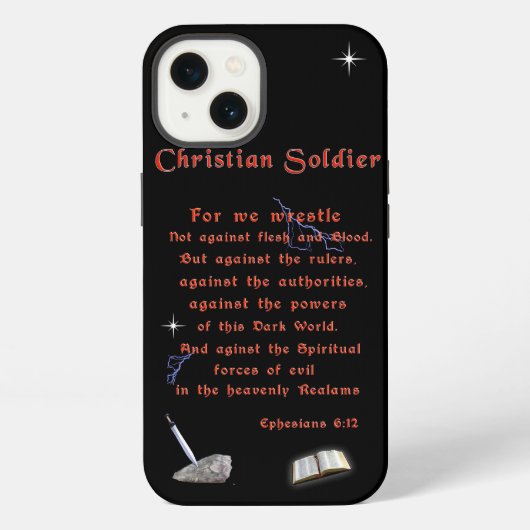 キリスト教徒の兵士 iPhoneケース (裏面)