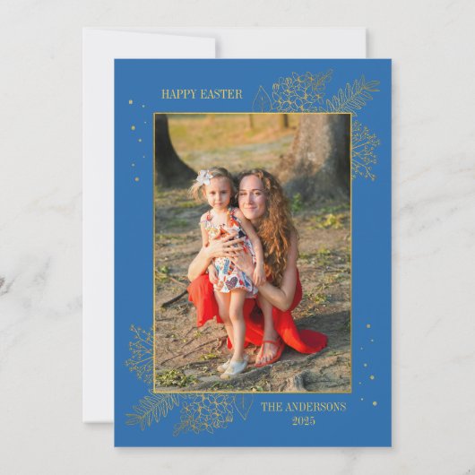 キリスト教徒の最後の晩餐イエス・イースター家族の写真 シーズンカード (裏面)