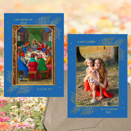 キリスト教徒の最後の晩餐イエス・イースター家族の写真 シーズンカード