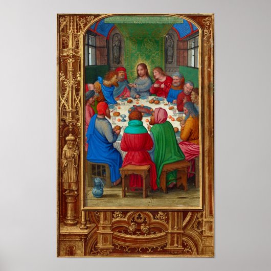 キリスト教徒の最後の晩餐イエス・ユーチャーリストイースター ポスター (正面)