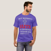 キリスト教徒の聖書の聖句 ヘブル人への手紙 11:6 Tシャツ (正面フル)