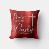 キリスト教徒を賛美し崇拝する クッション (正面)