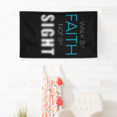 キリスト教徒,視覚ではなく信仰で歩く 横断幕 (インサイチュ)