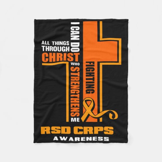 キリスト教徒CRPS戦士戦闘員RSD CRPS啓発 フリースブランケット (正面)