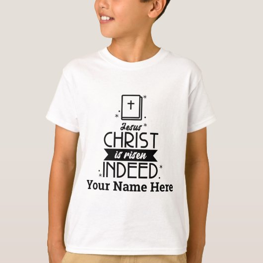 キリスト教復活祭のイエスは、実際に起き上がった Tシャツ (正面)