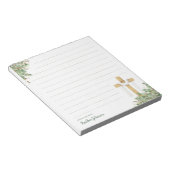 キリスト教復活祭パーソナライズされた十字架 ノートパッド (アングル)