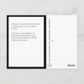 キリスト教愛の十字架 |モダン白黒 ポストカード (裏面)