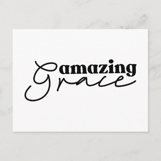 キリスト教愛の十字架 |モダン白黒 ポストカード (正面)