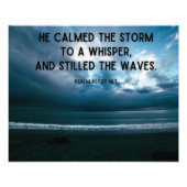 キリスト教感動的の信仰、嵐の平和 フォトプリント            (正面)
