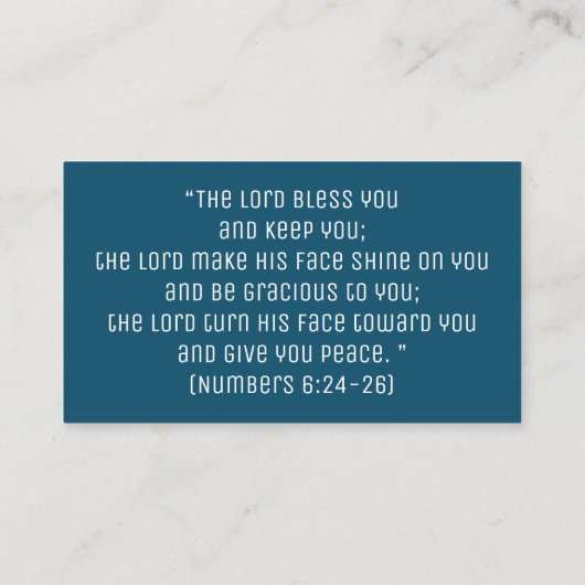 キリスト教感動的十字宗教聖書 名刺 (裏面)