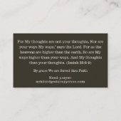 キリスト教感動的聖書宗教 名刺 (裏面)