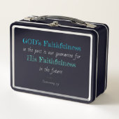 キリスト教感動的:神の忠実さ メタルランチボックス (正面)