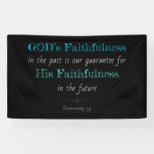 キリスト教感動的:神の忠実さ 横断幕 (横)