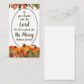 キリスト教感謝祭祈りの言葉オ与えオ感謝していー プレイスカード (正面/裏面)