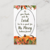 キリスト教感謝祭祈りの言葉オ与えオ感謝していー プレイスカード (正面)