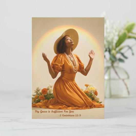 キリスト教挨拶カード (スタンド正面)