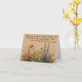 キリスト教挨拶カード： Psalm 66:20 カード (黄色い花)