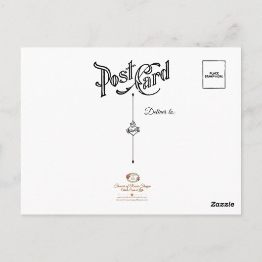 キリスト教救済徒の女性とベビー・イエス ポストカード (裏面)