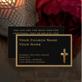 キリスト教教会のタン・ブラック・クロス大スタイリッシュ臣 名刺