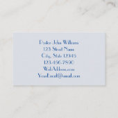 キリスト教教会のバイブル・バース付き名刺 名刺 (裏面)